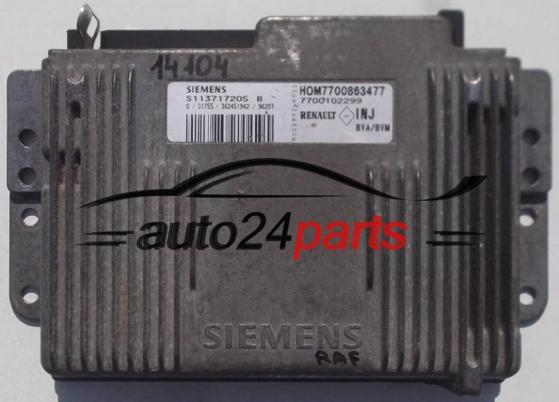 RENAULT LAGUNA 2.0, S113717205 B, S113717205B, HOM7700863477, 7700102299