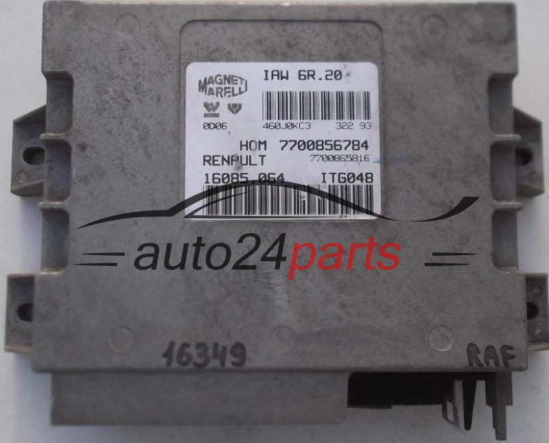 Μονάδα Ελέγχου Κινητήρα RENAULT TWINGO 1.2 MAGNETI MARELLI IAW 6R.20, IAW6R20, 7700856784, 7700865816, 16085.064, 16085064