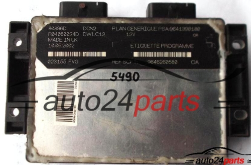 ECU CENTRALITA DE MOTOR CITROEN C15 1.9 LUCAS R04080024D PSA: 9641390180 SOFT 9646260580, DCN2, DWLC12
