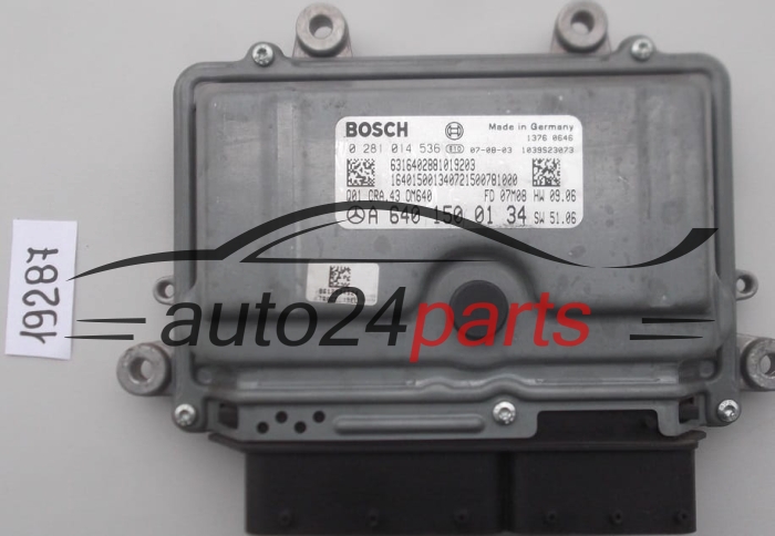 KOMPUTER STEROWNIK SILNIKA MERCEDES, BOSCH 0 281 014 536, BOSCH 0281014536, A 640 150 01 34, A6401500134