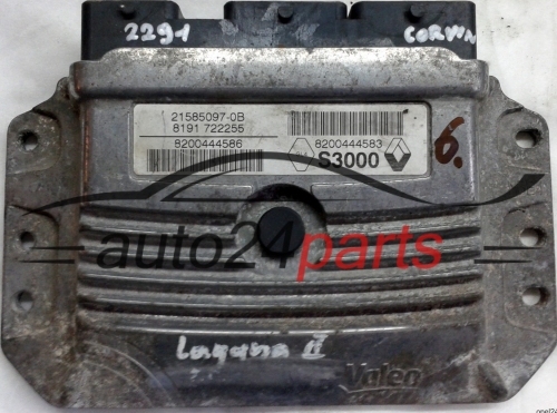 MOTORSTEUERGERÄT ECU STEUERGERÄT RENAULT LAGUNA 2.0 8200444583 8200444586 SAGEM S3000 21585097-0B
