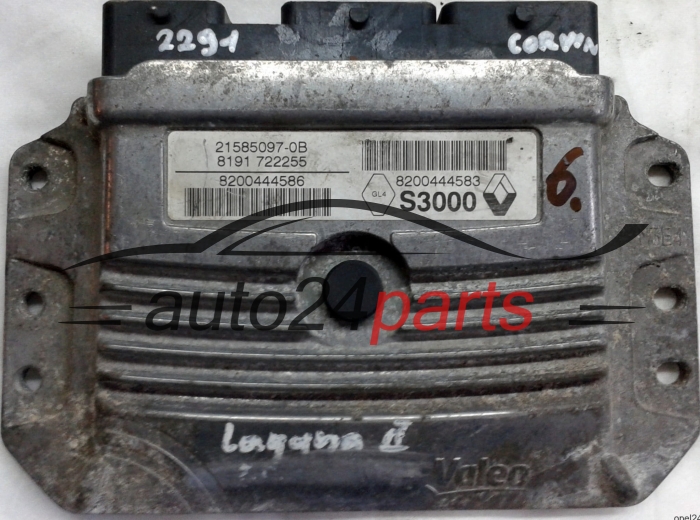 MOTORSTEUERGERÄT ECU STEUERGERÄT RENAULT LAGUNA 2.0 8200444583 8200444586 SAGEM S3000 21585097-0B