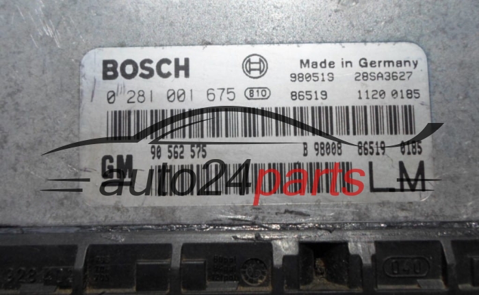Calculateur Moteur OPEL ASTRA VECTRA ZAFIRA 2.0 DTL BOSCH 0 281 001 675,  GM 90 562 575 LM