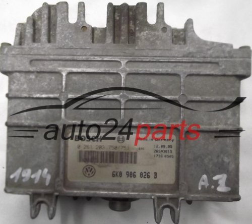 ECU CENTRALITA DE MOTOR SEAT IBIZA CORDOBA 1.4 ABD BOSCH 0 261 203 750/751, 0261203750, 0261203751, 6K0 906 026 B, 6K0906026B