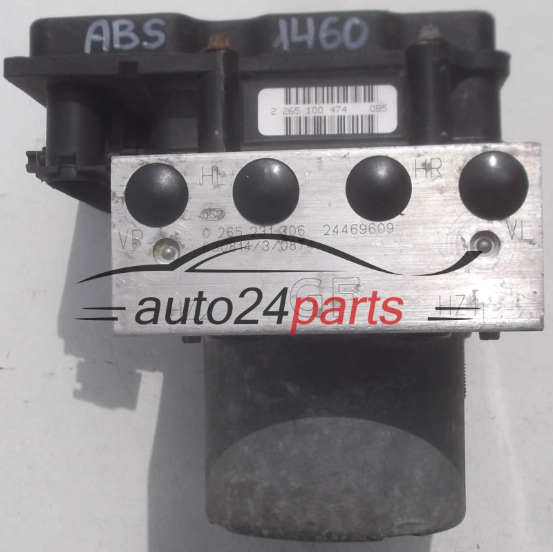 Aντλία ABS OPEL CORSA C COMBO MERIVA TIGRA B BOSCH 0 265 231 306, 0265231306, 24469609 GF, 0 265 800 303, 0265800303 