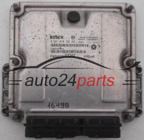 ECU ENGINE CONTROLLER  CHRYSLER PT CRUISER 2.2 CRDI BOSCH 0 281 010 292,  P05033032AF