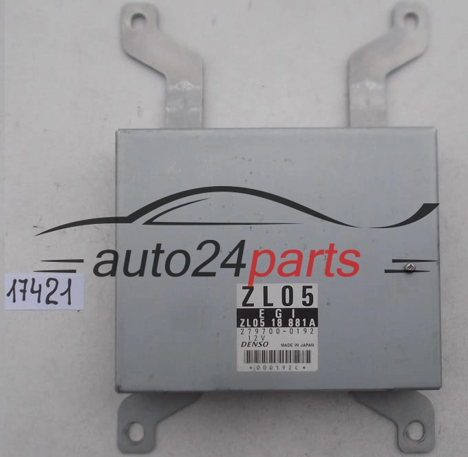 KOMPUTER STEROWNIK SILNIKA MAZDA 323 F 1.5 ZL05 18 881A, ZL0518881A, DENSO 279700-0192, 2797000192, ZL05