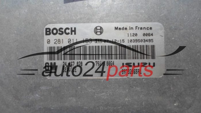 KOMPUTER STEROWNIK SILNIKA OPEL 1.7 CDTI BOSCH 0 281 011 153, GM 24 467 020, ISUZU 8973286591