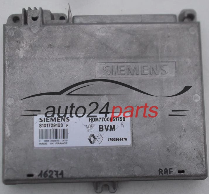 KOMPUTER STEROWNIK SILNIKA RENAULT CLIO 1.2 SIEMENS S101729103P