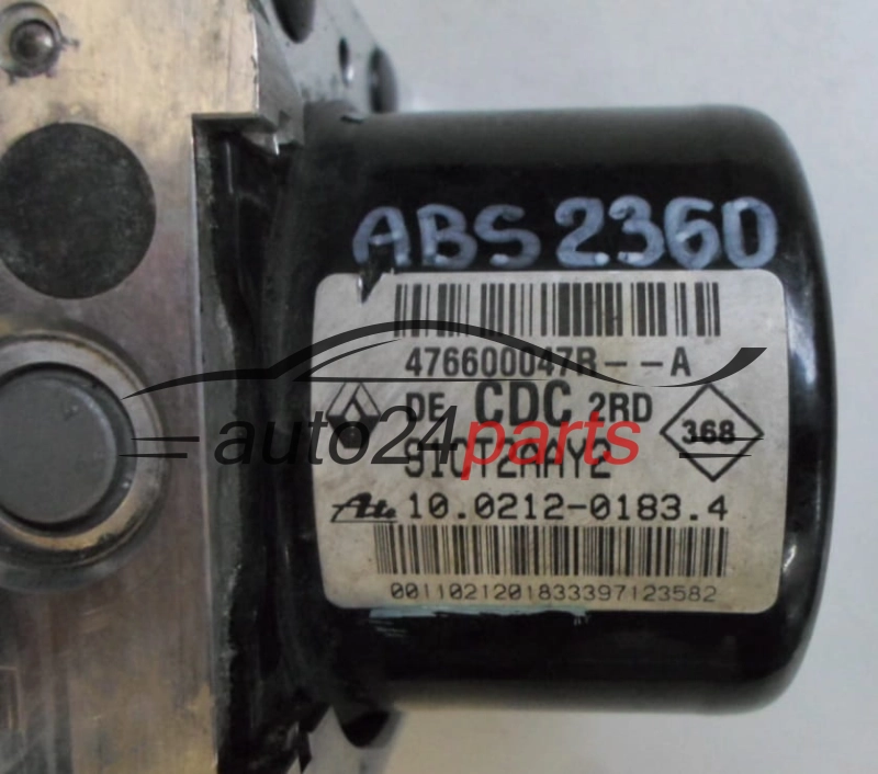 Abs pompa centralina RENAULT LAGUNA 476600047R, 10.0212-0183.4, 10021201834, 10.0961-1419.3, 10096114193
