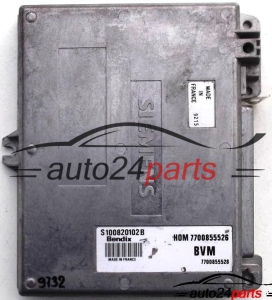 ECU ENGINE CONTROLLER RENAULT ESPACE 2.0, SIEMENS S100820102 B, S100820102B, HOM7700855526, 7700855526