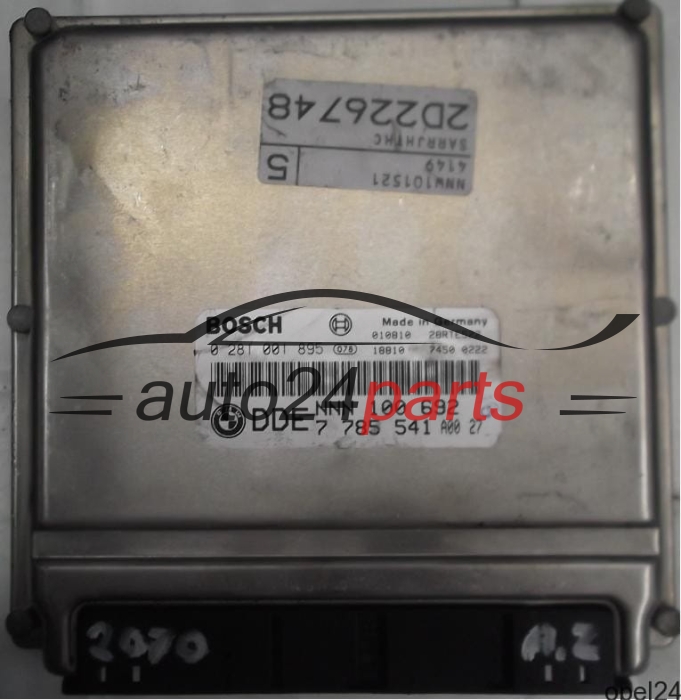CENTRALINA DO MOTORE ROVER 75 2.0 CDT BOSCH 0281001895, DDE 7785541, 28RTE522, NNN100692