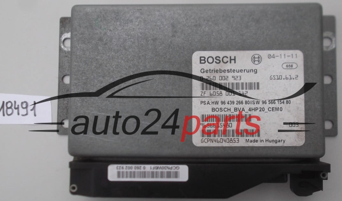 STEROWNIK SKRZYNI AUTOMATYCZNEJ PEUGEOT 407, BOSCH 0 260 002 923, 0260002923, ZF6058001142
