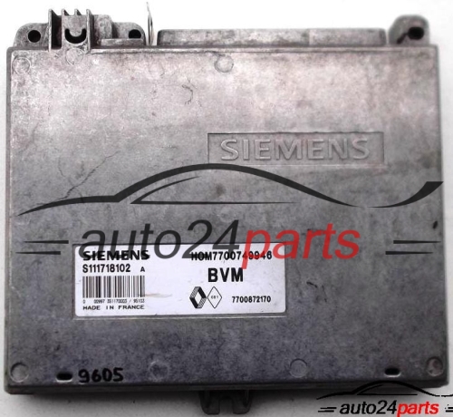 ECU CENTRALITA DE MOTOR RENAULT CLIO 1.4, SIEMENS S111718102 A, S111718102A, HOM7700749946, 7700749946 