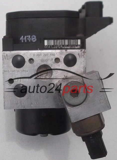 Pompe ABS et calculateur BOSCH 0 130 108 068, 0130108068, BOSCH 0 265 202 433, 0265202433, A 003 431 74 12, A0034317412