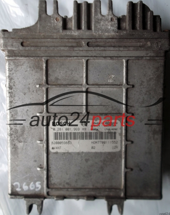 ECU CENTRALITA DE MOTOR RENAULT MEGANE 1.9 DIESEL BOSCH 0 281 001 969 0281001969 8200059883 HOM7700111552 7700111552