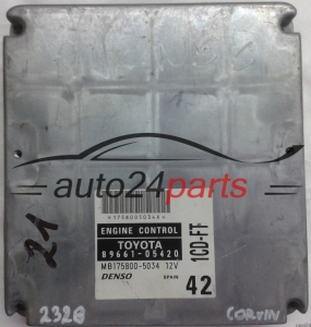 CALCULATEUR MOTEUR TOYOTA AVENSIS 2.0 D4D 1CD-FT 89661-05420 8966105420 MB175800-5034 MB1758005034 