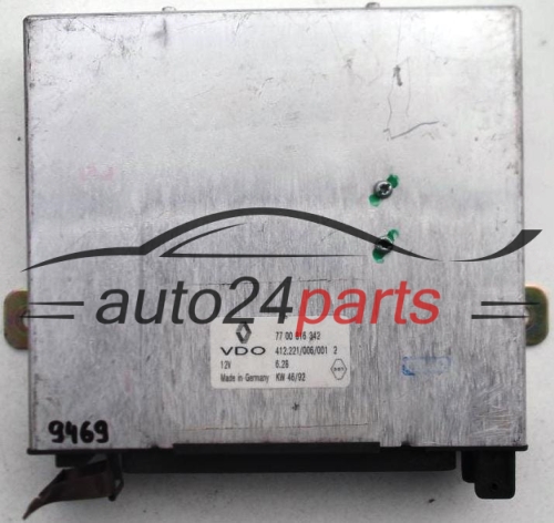 ECU CENTRALITA DE MOTOR  RENAULT SAFRANE VDO 412.221/006/001,  77 00 816 342
