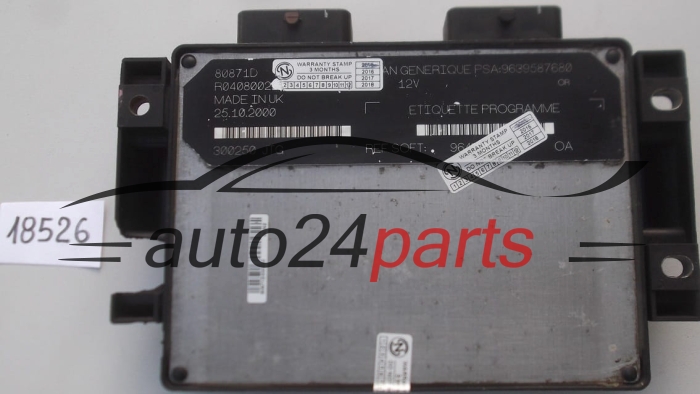 KOMPUTER STEROWNIK SILNIKA PEUGEOT 306 RENAULT R04080022E, D, 9639587680, 9640900080