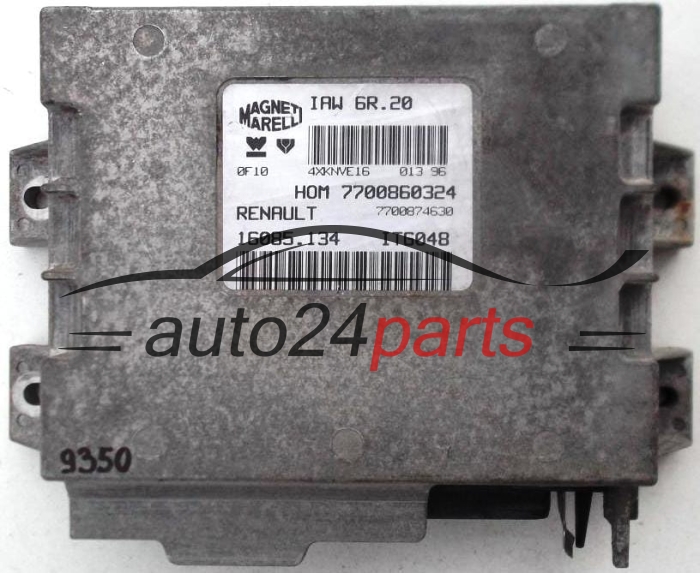 KOMPUTER STEROWNIK SILNIKA RENAULT TWINGO, CLIO 1.2, MAGNETI MARELLI IAW 6R.20, IAW6R20, HOM 7700860324, 7700874630, 16085.134, 16085134