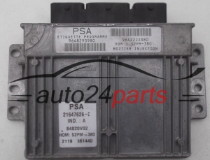 MOTORSTEUERGERÄT ECU STEUERGERAT CITROEN C3 1.4 Sagem 21647626-0, 216476260, 9648293980, 9642222380