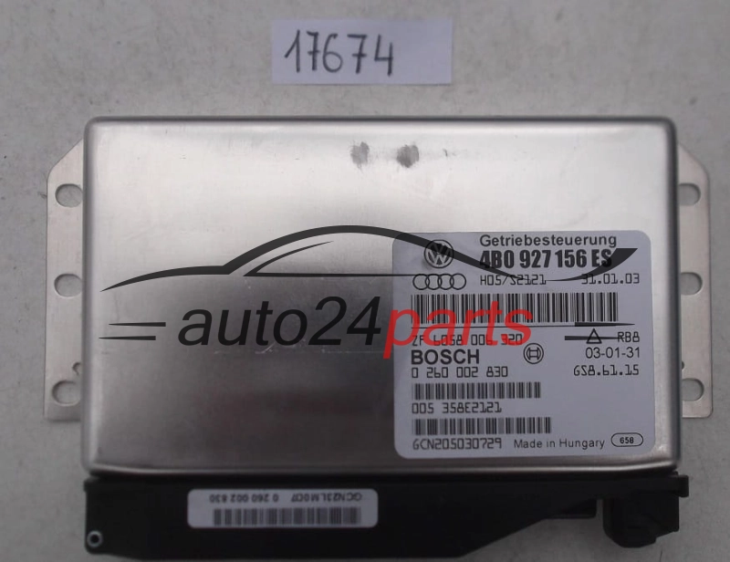 ECU αυτόματο κιβώτιο ταχυτήτων AUDI A6 2.5 TDI BOSCH 0 260 002 830, 0260002830, 4B0 927 156 ES, 4B0927156ES