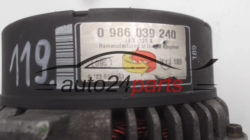 Alternatore OPEL OMEGA B VECTRA B FRONTERA 2.2 X22XE BOSCH 0 123 510 063,  0 986 039 240