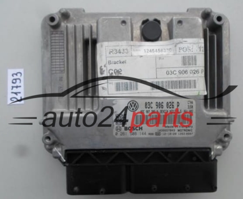 ECU ENGINE CONTROLLER VW VOLKSWAGEN SHARAN 1.4 TSI BOSCH 0 261 S08 144, 0261S08144, 03C 906 026 P, 03C906026P, MED17.5.5