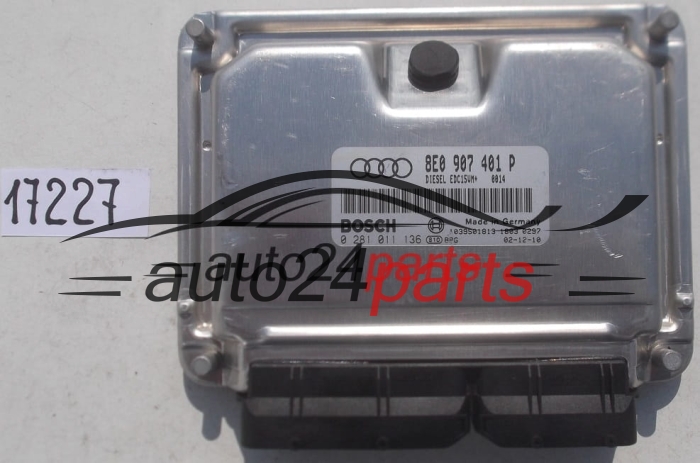 MOTORSTEUERGERÄT ECU STEUERGERAT AUDI A6 2.5 TDI BOSCH 0 281 011 136, 0281011136, 8E0 907 401 P, 8E0907401P, EDC15VM+