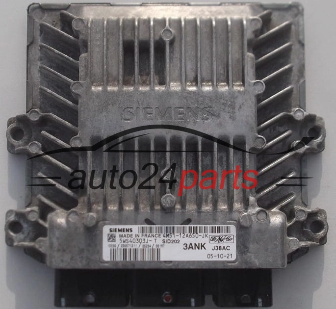 Μονάδα Ελέγχου Κινητήρα FORD FOCUS 1.8 TDCI SIEMENS 5WS40303J-T,  FoMoCo 4M51-12A650-JK