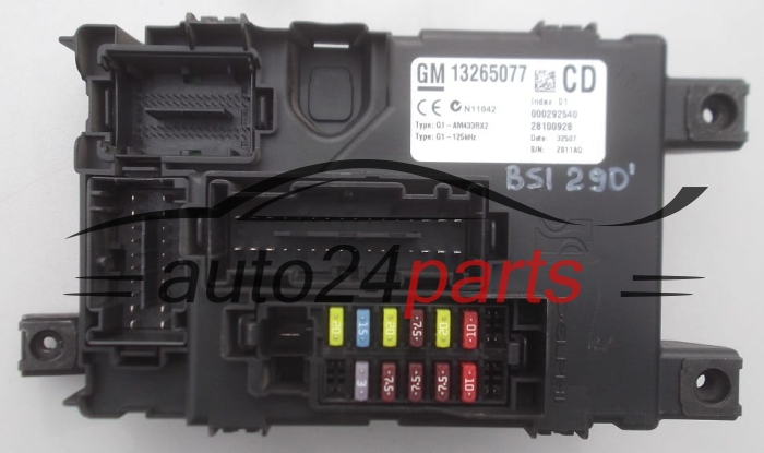 Centralina de comando do sistema BSI OPEL CORSA D 13265077 CD, 28100928