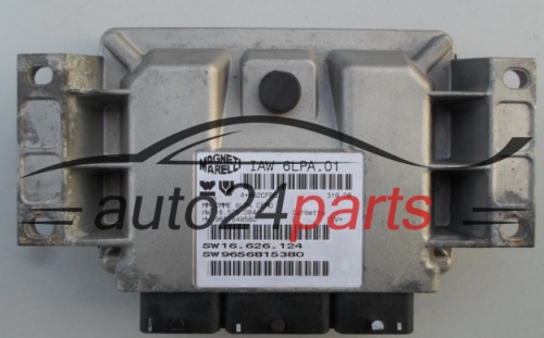 ECU ENGINE CONTROLLER  PEUGEOT 206 Magneti Marelli IAW 6LPA.01,  HW 16575084, 9657649580, SW 16626124, 9656815380