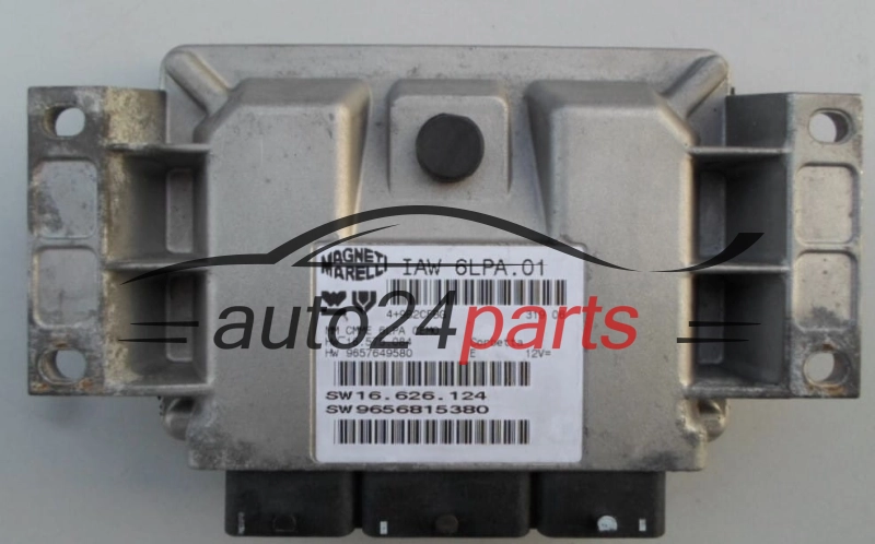 ECU ENGINE CONTROLLER  PEUGEOT 206 Magneti Marelli IAW 6LPA.01,  HW 16575084, 9657649580, SW 16626124, 9656815380