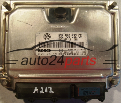 ECU ENGINE CONTROLLER VW VOLKSWAGEN POLO 1.4 030906032CG, 030 906 032 CG, BOSCH 0261207178, 0 261 207 178