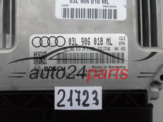 AUDI Q5 2.0 TDI BOSCH 0 281 017 833, 0281017833, 03L 906 018 ML, 03L906018ML, EDC17C46 