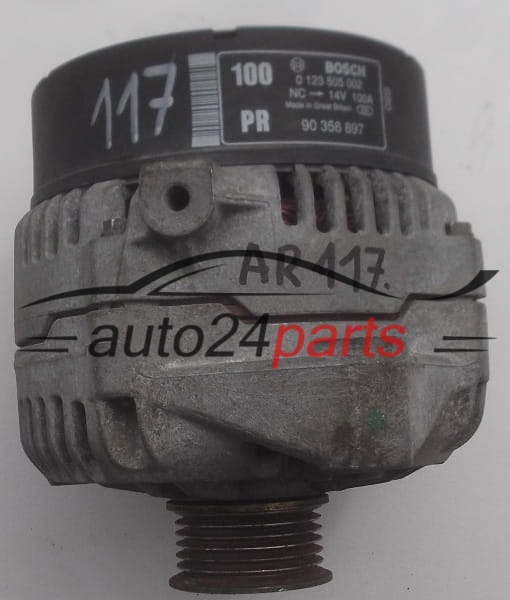 ALTERNATOR OPEL VECTRA B BOSCH 0123505002, 90356897 PR, 100A