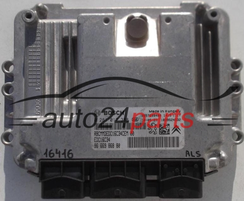 Μονάδα Ελέγχου Κινητήρα CITROEN PEUGEOT 1.4 HDI BOSCH 0 281 017 388, 0281017388, 96 669 868 80, 9666986880