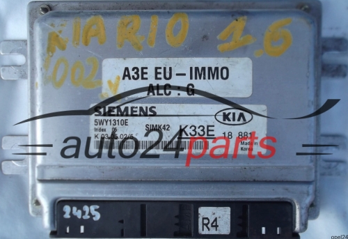 MOTORSTEUERGERÄT ECU STEUERGERÄT KIA RIO 1.3 SIEMENS SIMK42 K33E 18 881 A3E EU 5WY1310E