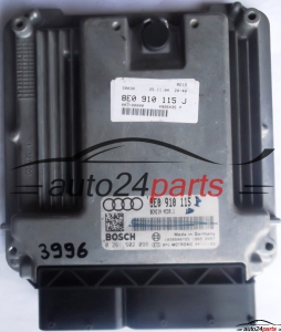 ECU CENTRALITA DE MOTOR AUDI A4 2.0 TFSI 8E0910115B, 8E0 910 115 B, 8E0910115J, 8E0 910 115 J, BOSCH 0261S02096, 0 261 S02 096