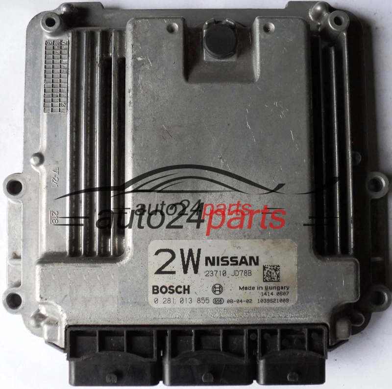 MOTORSTEUERGERÄT ECU STEUERGERÄT NISSAN QASHQAI 2.0 DCI BOSCH 0281013855, 23710JD78B 2W