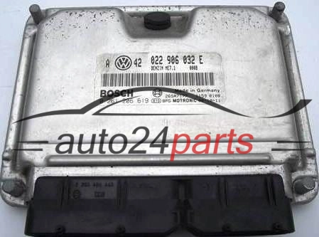 ECU ENGINE CONTROLLER VW VOLKSWAGEN GOLF 2.8 V6 VR6 022 906 032 E, 022906032E, BOSCH 0 261 206 619, 0261206619, 26SA7177