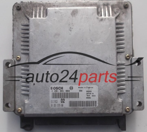  PEUGEOT 206 2.0 HDI BOSCH 0 281 001 866,  96 351 579 80, EDC15C2 02 