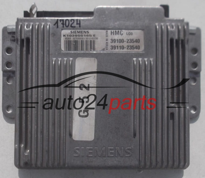 CENTRALINA DO MOTORE HYUNDAI COUPE SIEMENS K103955165 E, K103955165E, 39100-23540, 3910023540, 39110-23540, 3911023540 