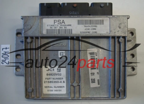 KOMPUTER STEROWNIK SILNIKA CITROEN PEUGEOT 1.4 Sagem 21585350-4 A, 215853504A, PSA 96 587 384 80, 9658738480, 9649433980