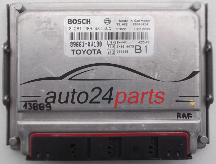 ECU CENTRALITA DE MOTOR TOYOTA COROLLA AVENSIS BOSCH 0 261 206 481, 0261206481, 89661-0W130, 896610W130