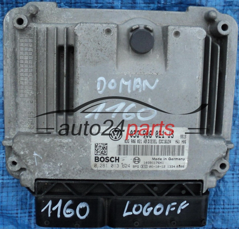 Centralina motore   SEAT LEON 1.9 TDI BLS 03G906021JS 0281013624 EDC16U34 1039S17641