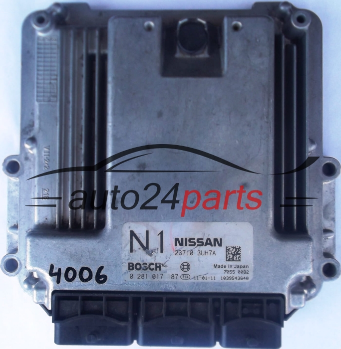 MOTORSTEUERGERÄT ECU STEUERGERÄT  NISSAN BOSCH 0 281 017 187, 23710 3UH7A