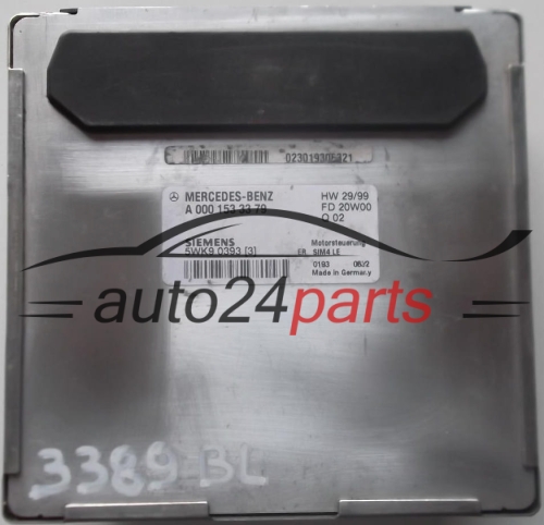  MOTORSTEUERGERÄT ECU STEUERGERÄT MERCEDES W208 CLK 200 SIEMENS 5WK90393 3, 5WK9 0393 3, A0001533379, A 000 153 33 79, 0001533379