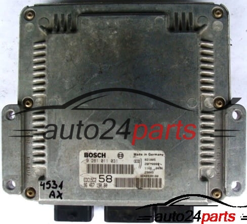 MOTORSTEUERGERÄT ECU STEUERGERÄT FIAT ULYSSE 2.0 JTD BOSCH 0281011031, 0 281 011 031, 9646719080, 96 467 190 80, 9640938180 EDC15C2 58 