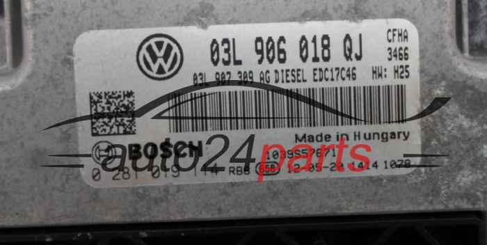 ECU CENTRALITA DE MOTOR  SKODA YETI 2.0 TDI BOSCH 0 281 019 114, 03L 906 018 QJ